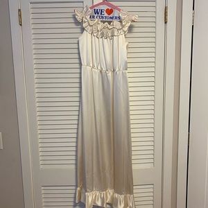 Reformation off the shoulder silk dress